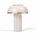 Modern table lamp in white glass with ribbed base design 20 x 20 x 30cm